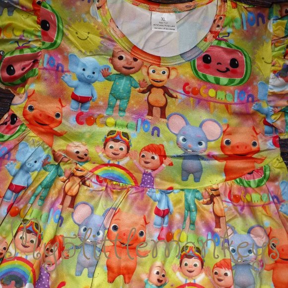 Boutique Cocomelon Girls Sleeveless Pearl Dress - Picture 2 of 3